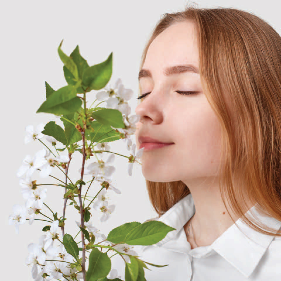 สูญเสียการรับกลิ่น การฝึกดมกลิ่นที่ผู้ป่วยคุ้นเคยบ่อยๆ olfactory training จะช่วยทำให้การรับกลิ่นดีขึ้น